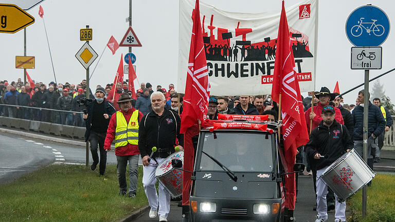 Den Wandel gerecht gestalten. Kundgebung der IG-Metall in Schweinfurt