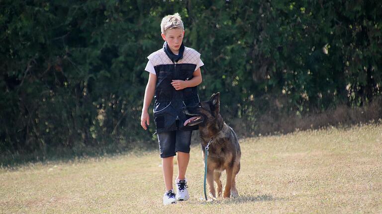 Robin Wernicke mit Hund Ali vom Wolbachgrund