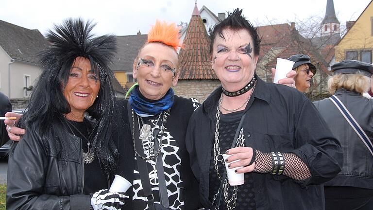 Dem trüben Wetter trotzten viele fröhliche Menschen beim gut besuchten Faschingsumzug in Sulzfeld am Main.