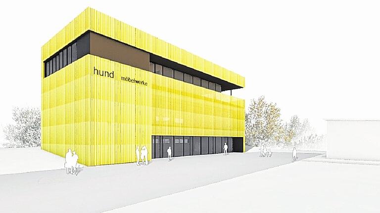 So stellen sich die Architekten das neue Ausstellungsgebäude der Firma mit Panoramablick im obersten Geschoss vor.