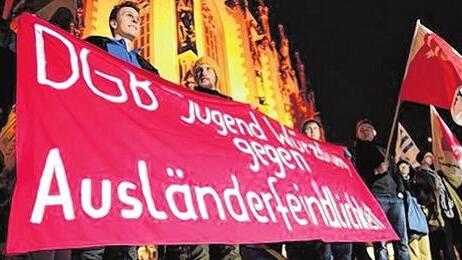 Für Toleranz: Anti-Wügida-Kundgebung am Marktplatz. Für Toleranz: Anti-Wügida-Kundgebung am Marktplatz.