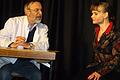 Pointiert: Doris Wolf mit Ernst Hartmann beim Behandeln der rechten Flanke der maladen CSU.