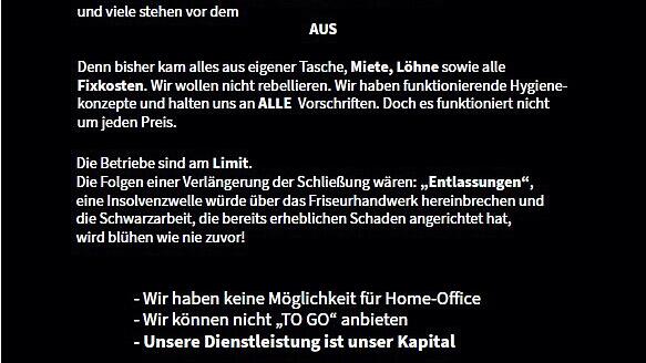 Mit einer Aktion will die Friseur-Innung auf die bedrohliche Lage ihrer Mitglieder aufmerksam machen.
