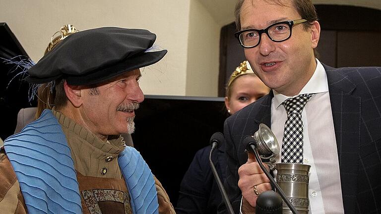 Kontakt mit Politikern hatte er schon genug: Walter Vierrether mit Minister Alexander Dobrindt.