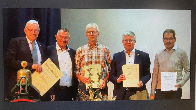 Herbert Stapff (Würzburg), Klaus Büttner (Lohr, Vors. Unterfranken) Dieter Wahl (Bad Neustadt), Stefan Schön (Bad Neustadt), Robert heinkel (Sickershausen) Herbert Stapff (Würzburg), Klaus Büttner (Lohr, Vors. Unterfranken) Dieter Wahl (Bad Neustadt), Stefan Schön (Bad Neustadt), Robert heinkel (Sickershausen)