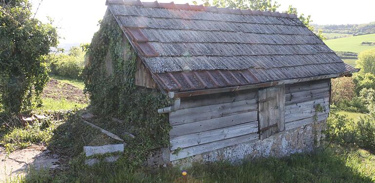 Herberge an der Blumenwiese: Aus dem alten Weinbergshaus möchte Hartmut Eckert eine Art 'Tiny house' machen, in dem auch übernachtet werden kann.&nbsp;