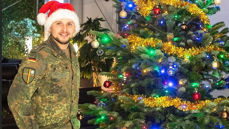 Oberleutnant René befindet sich im Auslandseinsatz in Litauen für die Bundeswehr. Normalerweise ist er in Veitshöchheim (Lkrs. Würzburg) stationiert.