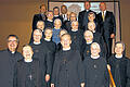 Jubiläum: Vertreter von Politik und Kirche stellten sich mit den Erlöserschwestern zum Erinnerungsfoto anlässlich des 100-jährigen Bestehens der Schwesternstation. Vorne in der Mitte Generaloberin Juliane Friedrich.