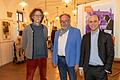 Daniel Osthoff, Hans Georg Bauner und Kulturreferent Benedikt Stegmayer bei der Ausstellungseröffnung.