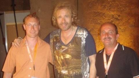 Matthias George (rechts) und sein Begleiter Gerd Jäger mit Thomas Gottschalk in Mallorca. Matthias George (rechts) und sein Begleiter Gerd Jäger mit Thomas Gottschalk in Mallorca.
