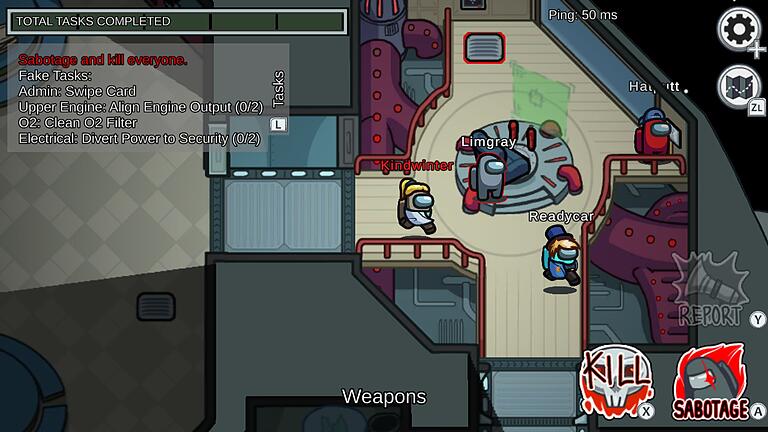 Screenshot vom Spiel „Among Us” - Jetzt oder nie: Als Imposter braucht man gutes Timing. Screenshot vom Spiel „Among Us” - Jetzt oder nie: Als Imposter braucht man gutes Timing.