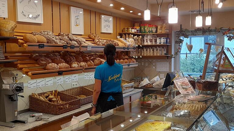 Der Verkaufsraum der Bäckerei MainBäcker Heinrich in Wipfeld.