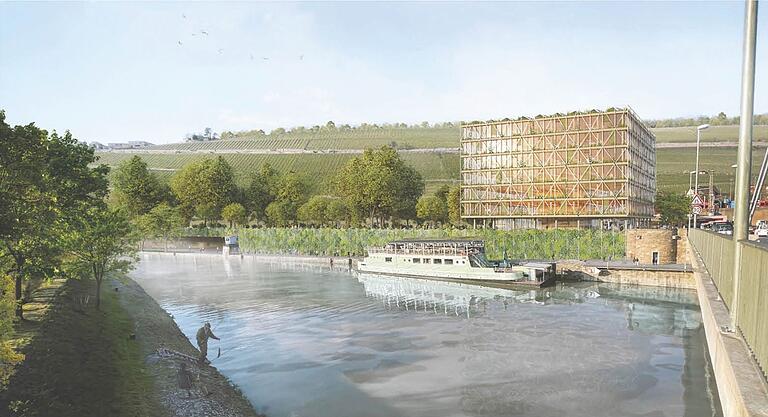 So soll sich das neue Gebäude von der Brücke der Deutschen Einheit aus präsentieren. So soll sich das neue Gebäude von der Brücke der Deutschen Einheit aus präsentieren.