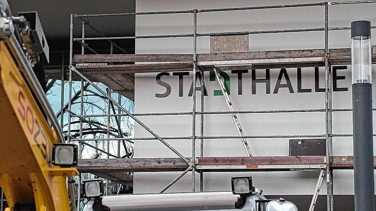 Das neue Logo der neuen Stadthalle: Am 17. März ist Eröffnung.FOTO: Johannes Schlereth