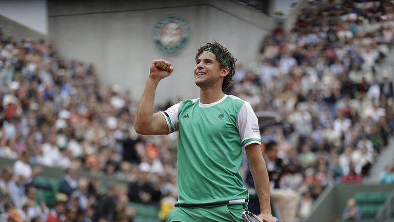 Souverän - Dominic Thiem zog souverän ins Halbfinale der French Open ein. Foto: Petr David Josek Souverän - Dominic Thiem zog souverän ins Halbfinale der French Open ein. Foto: Petr David Josek