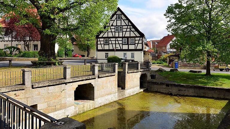 Wie der beim Amt für Ländliche Entwicklung eingereichte Plan verrät, wird auch der &bdquo;Gänseteich&ldquo; in Stetten in die Umgestaltung des Dorfplatzes einbezogen. Er wird ein neues Wasserspiel und einen Treppenabgang von der Linde her hinunter zum Wasser erhalten.