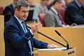 Will mit seiner milliardenschweren Hightech-Offensive den Spuren von Strauß und Stoiber folgen: Ministerpräsident Markus Söder (CSU) bei seiner Regierungserklärung im Landtag.