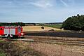 Am Montag standen in der Nähe von Geiselwind (Lkr. Kitzingen) mehrere Felder in Flammen.
