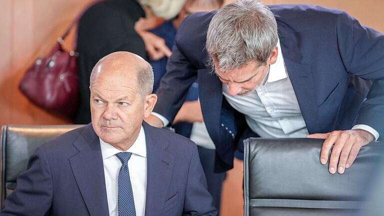 Bundeskabinett - Regierungssprecher Hebestreit wies am Mittag Spekulationen über einen Bruch der Koalition zurück. Bundeskabinett - Regierungssprecher Hebestreit wies am Mittag Spekulationen über einen Bruch der Koalition zurück.