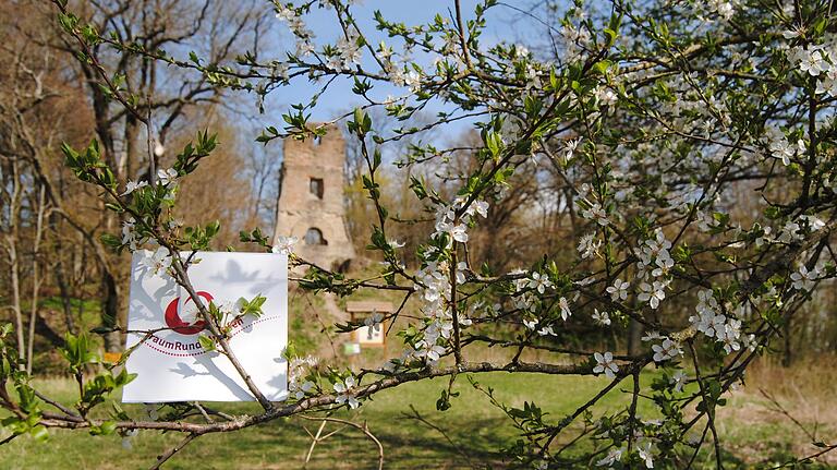 Rund um die Ruine Speckfeld bei Markt Einersheim gibt es mehrere Wanderwege. Auch die 'TraumRunde Iphofen' führt hier vorbei. Rund um die Ruine Speckfeld bei Markt Einersheim gibt es mehrere Wanderwege. Auch die 'TraumRunde Iphofen' führt hier vorbei. 