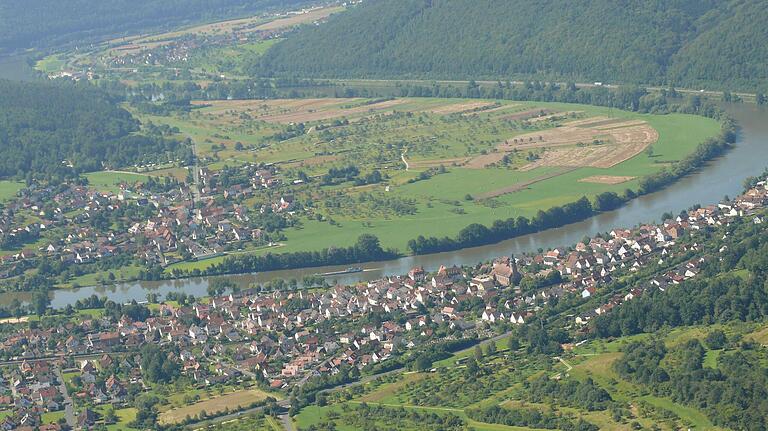 Die Furt zwischen Langenprozelten und Hofstetten. Die Furt zwischen Langenprozelten und Hofstetten.