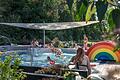 Das Terrassenbad in Markt Einersheim bietet neben einem großen Schwimmbecken auch ein Babybecken mit Sonnenschutz.&nbsp;