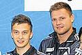 Ziel Olympiamedaille: Der Rennrodler Sascha Benecken (links, mit im Bild sein Partner Toni Eggert, startet dank dem Sponsoring von Zeltbau-Eschenbach in Sotschi.