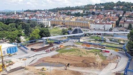 Projekt zwischen viel Pathos und noch mehr Pannen: Blick auf die Großbaustelle von Stuttgart 21 am Hauptbahnhof der baden-württembergischen Landeshauptstadt.