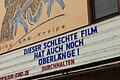 Ein Spruch, der passt wie die Faust aufs Auge für das, was die Schweinfurter Kulturszene im Moment durchmacht: gesehen am Kino und Kneipe KuK.