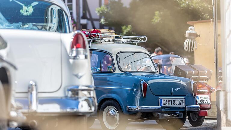 Das Flair längst vergangener Tage ist am ersten Juli-Wochenende wieder bei den Fladungen Classics zu spüren. Das Foto entstand 2022.