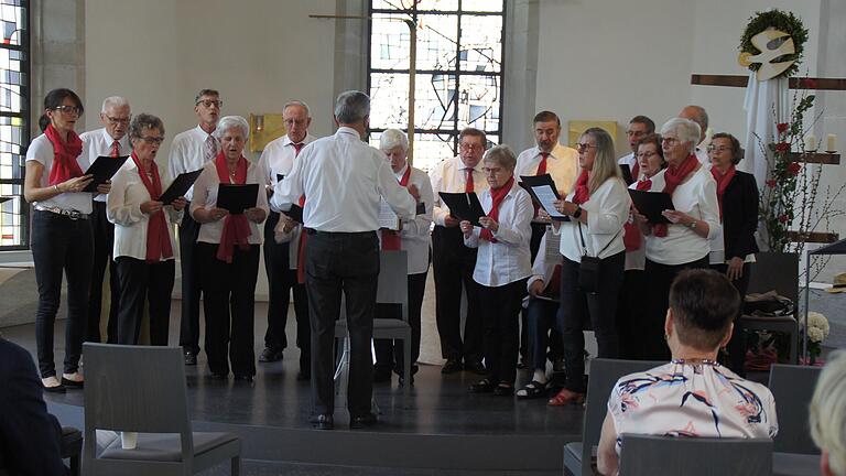 Der gemischter Chor 'Cäcilia' Nordheim bei seinem Auftritt.