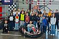 Die Teilnehmerinnen und Teilnehmer der Gaujugendfahrt, im Kart 1. Gaujugendleiter Thomas Kaiser, hintere Reihe Mitte Gaujugendsprecherin Carina Eichhorn, 2. Gaujugendleiter Lukas Müller, Jugendsprecher Maximilian König.