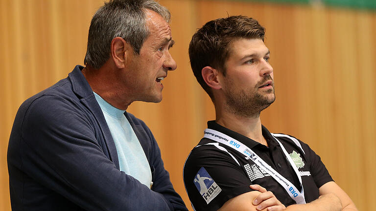 Rolf Brack       -  Ihre intensive Zusammenarbeit wird ihnen fehlen, sagen sie beide: Matthias Obinger (rechts), Trainer von Handball-Zweitligist DJK Rimpar Wölfe, und der bisherige sportliche Berater der Wölfe, Rolf Brack, der  neuer Chefcoach beim Bundesligisten Frisch Auf Göppingen wird.