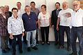 VdK Ortsverband (vorne) Sabine Henke, Artur Schmitt, (hinten von links) Karin Glück, Karl Höchner, Bürgermeister Peter Sterk, Max Lindner, Marianne Schmitt, Geschäftsstellenleiter Peter Fersch, Werner Schmitt und Vorsitzender Ernst Hart.