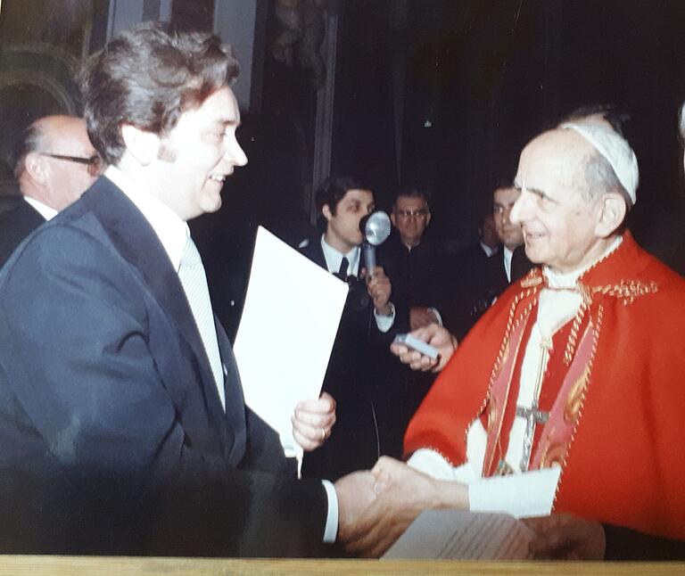 Das Archivbild zeigt Martin Netter bei der Audienz beim Papst Paul VI. Das Archivbild zeigt Martin Netter bei der Audienz beim Papst Paul VI.
