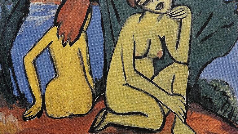 &bdquo;Zwei Mädchen am Wasser&ldquo; von Erich Heckel (1910) aus der Sammlung Hermann Gerlinger