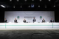 Das Podium beim virtuellen DFB-Bundestag.