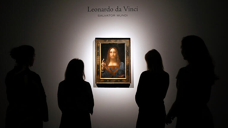 Salvator Mundi.jpg       -  Leonardo da Vincis Gemälde 'Salvator Mundi' im Auktionshaus Christie's in London.