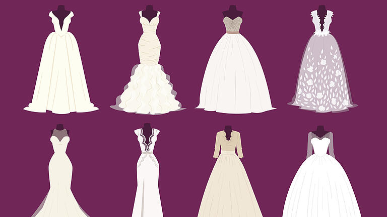 Brautkleid-Stile       -  Prinzessin oder Meerjungfrau? Den richtigen Stil zu finden, ist oft gar nicht so einfach.