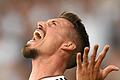 Deutschland - San Marino       -  Ein Urschrei zum ersten Länderspiel-Tor mit 29 Jahren: Treffer gegen San Marino feiern deutsche Nationalspieler für gewöhnlich dezenter, aber Sandro Wagner hatte beim 2:0 gute Gründe.