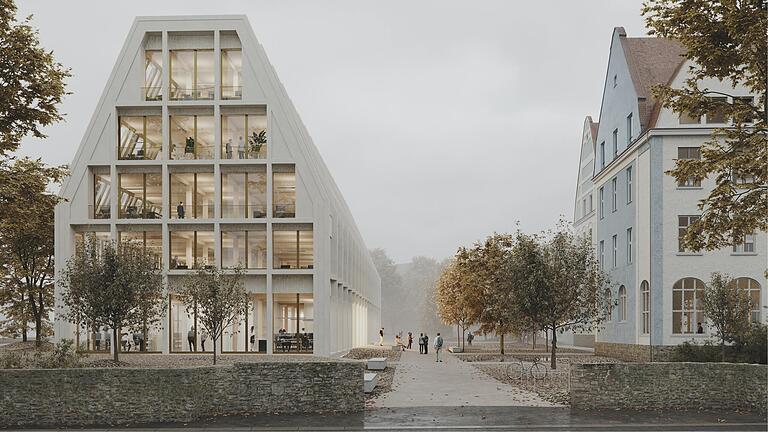 Dieser Entwurf der Steimle Architekten zeigt das Landratsamt der Zukunft. Der neue Behördenbau der Landkreisverwaltung könnte auf dem Mitarbeiterparkplatz des Landratsamtes in Würzburg gebaut werden. Dieser Entwurf der Steimle Architekten zeigt das Landratsamt der Zukunft. Der neue Behördenbau der Landkreisverwaltung könnte auf dem Mitarbeiterparkplatz des Landratsamtes in Würzburg gebaut werden.