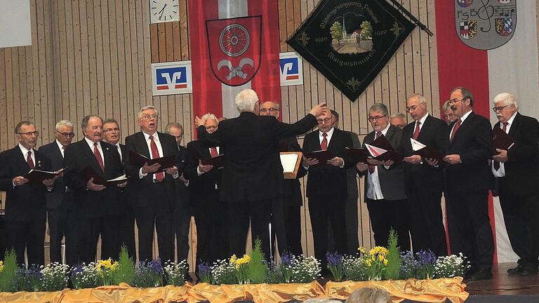 Chor des Männergesangvereins Frohsinn Waigolshausen.