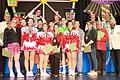 Unser Foto zeigt (von links) Regionalpräsident der FEN Heiko Förster, Selina Frei, Lukas Zachmann, Tina Hofmann, Daniel Schmidt, Feli Zeißner, Jonas Lausenmeyer, Sonja Krüger, Niko Krüger, Kathrin Ziegler, Heiko Engel, Angelika Frei, Bernhard Knaup, sowie Markus Filler Vizepräsident FEN. Im Hintergrund Mitte, die beiden RKK-Präsidenten Stefan Grafe (links) und Manfred Christ.