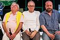 Die Schauspieler bei der Premiere im Theater Chambinzky (von links): Jürgen Hupp, Thorsten Rock, Michael Schwemmer.