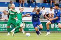 Fabio Hock (am Ball, Archivbild Juli 2024) hat bereits drei Saisontore für den FV 04 Würzburg erzielt.