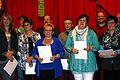 Ehrungen: Viele Mitglieder wurden beim Festkommers zum 100-jährigen Bestehen des Radsportverein Concordia Thüngersheim ausgezeichnet. Im Bild die mit einer Ehrennadel des BLSV geehrten  Mitglieder.Foto: Dietrich