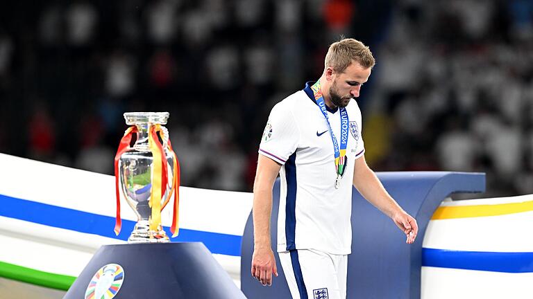 Euro 2024: Spanien - England       -  Englands Stürmerstar Harry Kane darf auch nach dem EM-Finale keinen Trophäe in den Himmel recken.