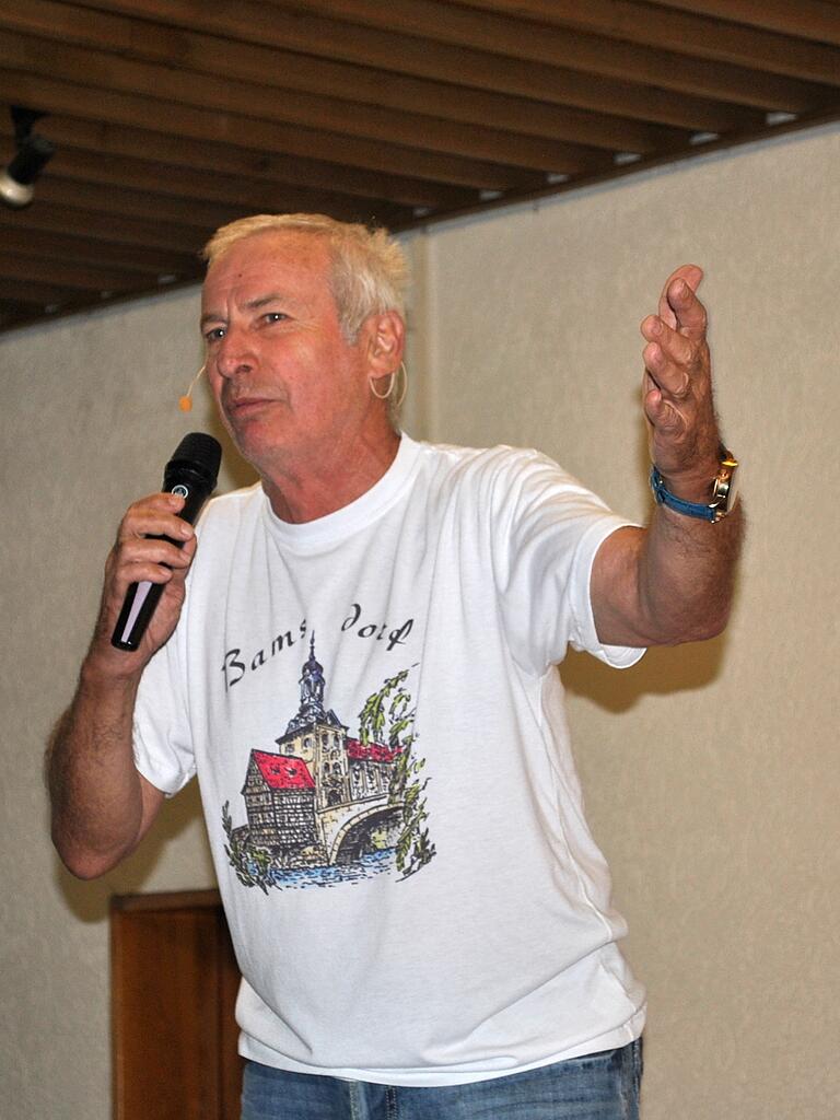 Wolfgang Reichmann aus Bamberg ist stolz auf alle Franken. Wolfgang Reichmann aus Bamberg ist stolz auf alle Franken.