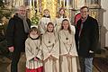 Minis Ausbilder Wolfgang Thein, Anna Heilmann, Greta Winter, Nele Werner, Elisa Burger, Angelina Di Pasqua, Diakon Michael Nowak.