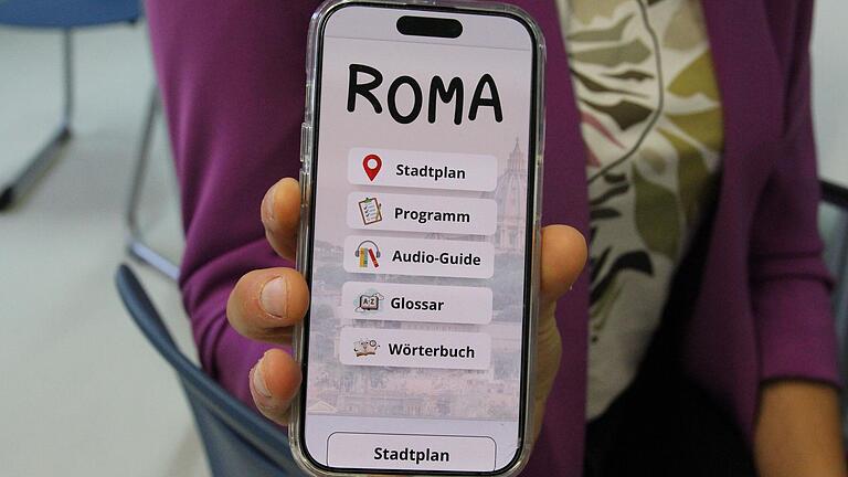 Mit dieser App, die extra für die Romreise erstellt wurde, sollen sich die Schülerinnen der Mädchenrealschule in der „Ewigen Stadt“ gut zurecht finden.